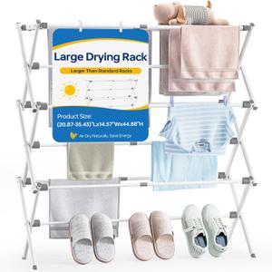 Extra Large Clothes DryingRack, 14.57" Dx 44.88" H, Small