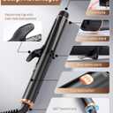 1 Inch Mini Travel Curling Iron, 100-240V Travel Dual Voltage Curling Iron for Short Hair with 5 Heat Settings, Small Curling Wand with Temperature Memories and Lock, Rose Gold