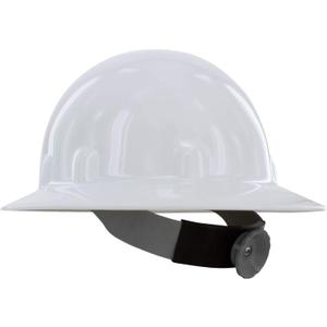 Fibre-Metal by Honeywell E1RW Supereight Thermoplastic Full Brim Hard Hat with 8 Pt. Ratchet Suspension, White