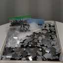 Qcity Silver Shimmer Wall Backdrop 48PCS, Black Back Not See-Through Design, Square Sequin Glitter Backdrop Panel, Perfect for Outdoor Events, Birthdays, Wedding and Party Decoration