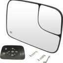 Passenger Right Side Rear View Mirror Glass W/Backing Plate Heated Compatible With 2005 2006 2007 2008 2009 Dodge Ram 1500 2500 3500 Pickup 5161010AA CH1325121