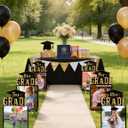 13 Pcs K-12 Graduation Photo Yard Sign Set, Class of 2026 Graduate Picture Display with Stakes, Kindergarten to 12th Grade Photo Lawn Sign for Outdoor Grad Party Decorations