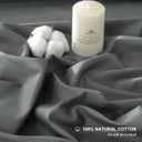 Levoo 100% Cotton Sheets Cal King Size Set 18"-24" Extra Deep Pocket Cal King Sheets Set Soft Breathable 4Pcs Bed Sheets with 1 Flat Sheet, 1 Fitted Sheet, 2 Pillowcases (Cal King, Dark Gray)