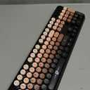 Wireless Keyboard and Mouse Combo, 104 Round Keys Cute Colorful Keyboard and Mouse with Retro Typewriter for PC/Mac/Laptop/Tablet/Computer/Windows Black
