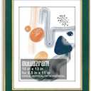euwazram Suede 10x13 Frame - Single Frame, Christmas Elegant Green 10 x 13 Poster Frame with Mat for 8.5 by 11, 10x13 Picture Frames for Artwork, Puzzles, Photos and Movie Posters