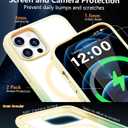 Case with 2X Screen Protector, Military-Grade Slim Shockproof Translucent Phone Cover,Gold-Green (iPhone 12/12 Pro (6.1 inch))