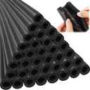 Amylove 36 Pcs 3.3 Feet Foam Pipe Insulation Foam Tube Insulating Water Pipe Pool Swim Noodles Heat Preservation Pipe Covers for Tubing Outdoor Freeze Protection (Black,1/2 Inch)