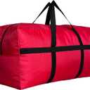 Extra Large Storage Duffle Bag with Zippers and Handles, Big Foldable Duffle Bag for Travel (Red), 