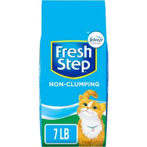Fresh Step Non Clumping Cat Litter with Febreze Freshness, Lightweight and High-Absorbing Formula with Odor Control, 7 lb. Bag