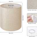 Beige Linen Tall Drum Lampshade, 11" Top x 11" Bottom x 12" High Lamp Shade, Lamp Shade Replacement for Table and Floor Lamps, Pendant LightHandcrafted LampshadeEasy Assembly