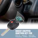 Uncut Chipped Ignition Key Fob for Lexus GX470 2003-2008 314Mhz HO01PT Reusable | Transponder Chip Key 1 Pcs for Lexus LX470 2002-2006