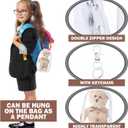 Soulchen 3 Pcs 17cm Clothes Set(No Doll) Hat & Overalls Set Knitted Clear Protective Case for Doll Exquisite Accessories