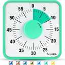 Secura Home 60-Minute Visual Timer, 7.5 Inch Oversize Countdown Timer Clock for Kids and Adults, Durable Mechanical Time Management Tool with Magnetic Backing （Emerald）