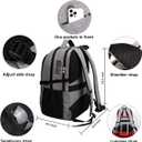 SHRRADOO Anti Theft Laptop Backpack Travel Backpacks with Combination Lock for Women Men (Grey, Large)
