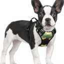 rabbitgoo Dog Harness No Pull with 2 Leash Clips, Adjustable Soft Padded, Reflective Oxford No Choke Pet Vest with Easy Control Handle for Large Dogs, Green Mountain, S