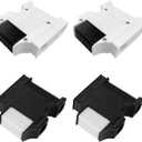 Boat Fender Hanger 4pc, Adjust Pontoon Rail Fender Boat Rail and Cleat Fender Clip Boat Bumper Adjuster Quick Connect and Release Fender Line Anti-Collision Ball Fixer Regulator for Marine Accessories