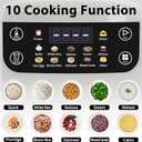 Portable Digital Rice Cooker, 6-Cup (Uncooked)/12-Cup (Cooked) Small Rice Maker with Steaming Basket, Mini Rice Cooker with 2L Removable Nonstick Inner Pot, 10 Menu Options, Auto Keep Warm, 24 Hour Delay Timer, White