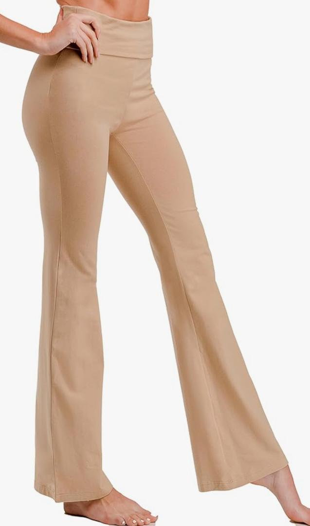 Women's High Waist Stretchy Bootcut Yoga Pants Casual Flare Leggings Workout Bootleg Pants Size S