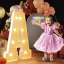 imprsv 3FT Block Marquee Letters Light Up Letters for Birthday Baby Shower Party Backdrop Decor, Large Light Up A for Wedding Decorations Engagement Party Decorations