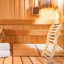 Mudder 2 Pack Sauna Backrest Infrared Wooden Sauna Accessories Backrest Slip-Resistant Cedar Ergonomic Sauna Backrest Sauna Chair with Back Universal for Barrel or Infrared Sauna Resting