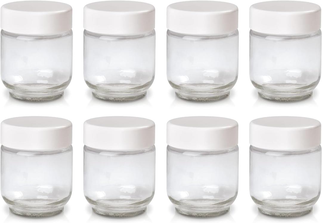 Euro Cuisine Glass Jars for Yogurt Maker, Set of 8