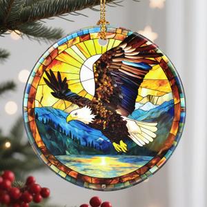 3 x Christmas Ornaments, Bald Eagle Ornament, Christmas Tree Ornaments, Xmas Decorations, Holiday Decorations, Bald Eagle Gifts, Holiday Party Gifts, and Xmas Gift Ideas