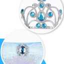 ROC PARTY Girls Fairytale Princess Costume Blue Halloween Dress with Gloves Headband & Choker  Kids Party Outfit (Blue)