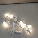 Meonum 2 Pack Accessory Cord with 4 LED Bulbs, End to End Connected Blow Mold Light Cord, 9.8 Feet Lamp Kit with On/Off Switch Plugs for Ceramic, Craft Halloween Christmas Village Decor