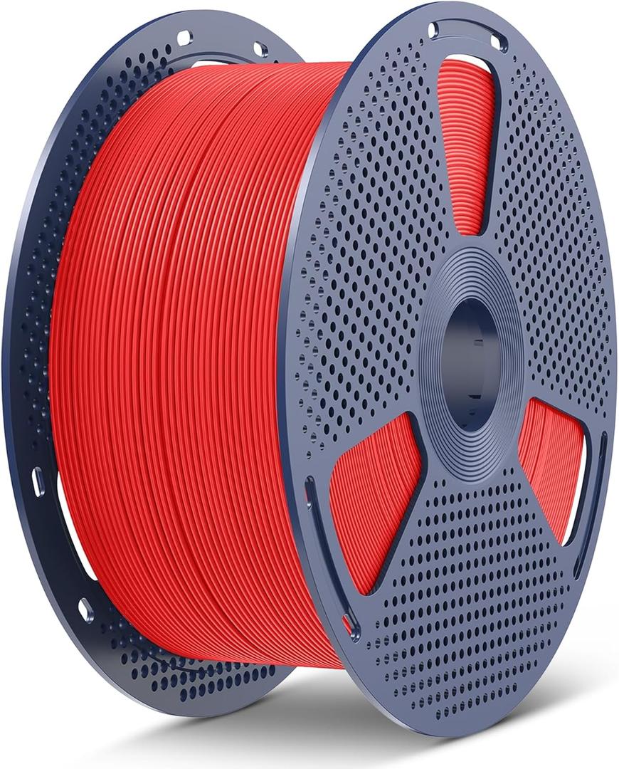 SUNLU 5KG Large Spool PLA Filament, PLA 3D Printer Filament 1.75mm, Big Roll PLA Filament, 5KG Spool (11lbs), PLA Red