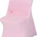 VEVOR Chair Covers, Polyester Spandex Chair Cover, Stretch Slipcovers for Wedding Party Dining Banquet Flat-Front Chair Covers (Pink-c, 50PCS)