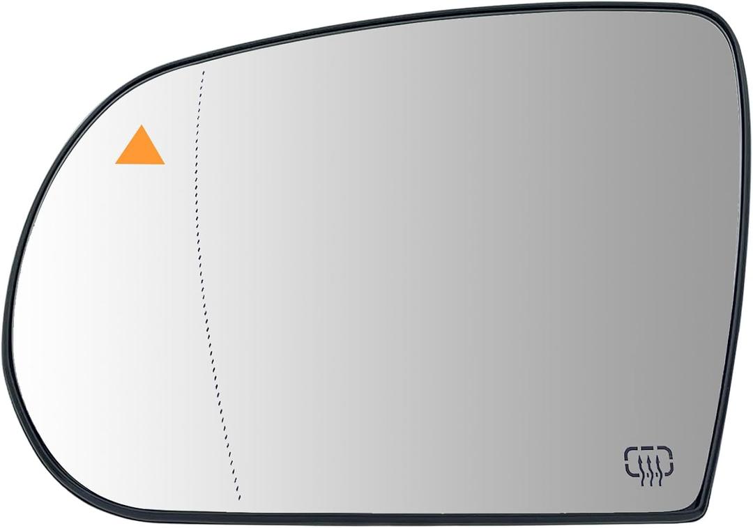 Blind Spot Driver Side Mirror Replacement for Jeep Cherokee 2014-2019 Jeep Compass 2017-2021, Left Exterior Side Rearview Mirrors Glass, with Backing Plate, Power Heated,Blind Spot Detection (Left (Driver Side) With Blind Spot Detection)