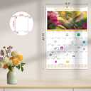 Gannyfer 2026 Wall Calendar,18 Months 22.75" x 15.5" Calendar 2025-2026, Use Now to DEC 2026, Spiral Binding Cute Hummingbird 2026 Calendar,Perfect for Home,School or Office (6 Stickers Included) (Yellow)
