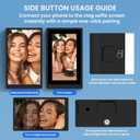 Phone Vlog Selfie Monitor - Magnetic Screen for iPhone Android, 1500mAh for Live Streaming & Recording, Compatible with iPhone/Android Case with Rear Camera