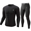 CL convallaria Thermal Underwear for Men Long Johns Fleece Lined Hunting Gear Set Base Layer for Cold Weather  Size LARGE