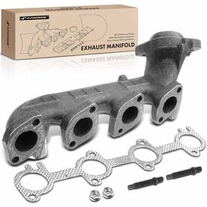 A-Premium Left Side [V8 5.4L] Engine Exhaust Manifold Kit Fit for Ford F-250 F-350 Super Duty, E-150, E-250, E-150 E-250 Econoline, E-450, Excursion & Lincoln Navigator, W/Gasket & Nuts & Studs