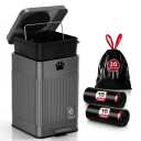Dog Poop Trash Can Outside - 22L/6Gal Large Outdoor Trash Can with Lid
