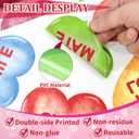 2 x Valentine's Day Window Clings Stickers 9 Sheets, Valentine Conversation Hearts Window Sticker Decor, Valentine Heart Decals Decorations for Glass Valentine's Day Wedding Anniversary Office Home