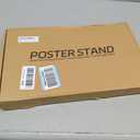 ONCEMORE Heavy Duty Sign Stand, Floor Poster Board Stand, Adjustable Metal Sign Holder Height Up to 60 Inches and 180° Rotation Display Standing Pedestal for Board & Foam, Black