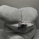 Momcozy Pregnancy Pillow for Sleeping, Dreamlign U Pro Maternity Pillow with Adjustable Leg Pillow, Removable Cover - Support for Back, Hip, Belly, Legs for Pregnant Women, 50-72 Inch Full Body Pillow (Grey)