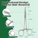 Dog Ear Hair Removal Tool 30g Ear Powder, 5.5" Hemostat & Electric Dog Ear Trimmer Helps Reduce Wax & Odor Grooming Kit for Schnauzers, Poodles & Breeds with Ear Hair