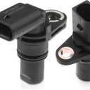 A-Premium 2-PC Engine Camshaft Crankshaft Position Sensor Compatible with Volkswagen Jetta 2009-2010, Golf City 2009, 2.0L, Replace# 06H906433, 95860610600