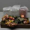 DUOER 3 Pcs Mason Jar Centerpiece Table Decorations for Dining Table Decor Farmhouse Coffee Table Decor with Wood Tray and Led Light Table Centerpieces for Dining room Kitchen Living Bathroom,Orange