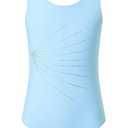 Yizuoding Gymnastics Leotards for Girls Leotard for Dance Ballet Sparkly One-Piece Pro Kids Toddlers Tumbling Outfits 2-3T Light Blue