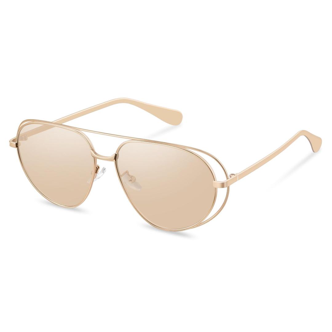 2 x YDAOWKN Retro Oversized Aviator Sunglasses for Women Men Gold Metal Trendy Aviators Sun Glasses