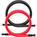 2 AWG Battery Cable 2AWG Gauge Battery Inverter Cables with 3/8 in Lugs Pure Copper Power Inverter Wire Set for Solar Marine Boat RV Car Motorcycle 2pcs (7FT)