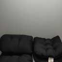 Wicker Chair Cushions of 3 Pieces Waterproof Tufted Outdoor Seat Cushions for Patio Furniture Sofa Settee Couch,1 Loveseat and 2 U-Shaped Cushions,Black