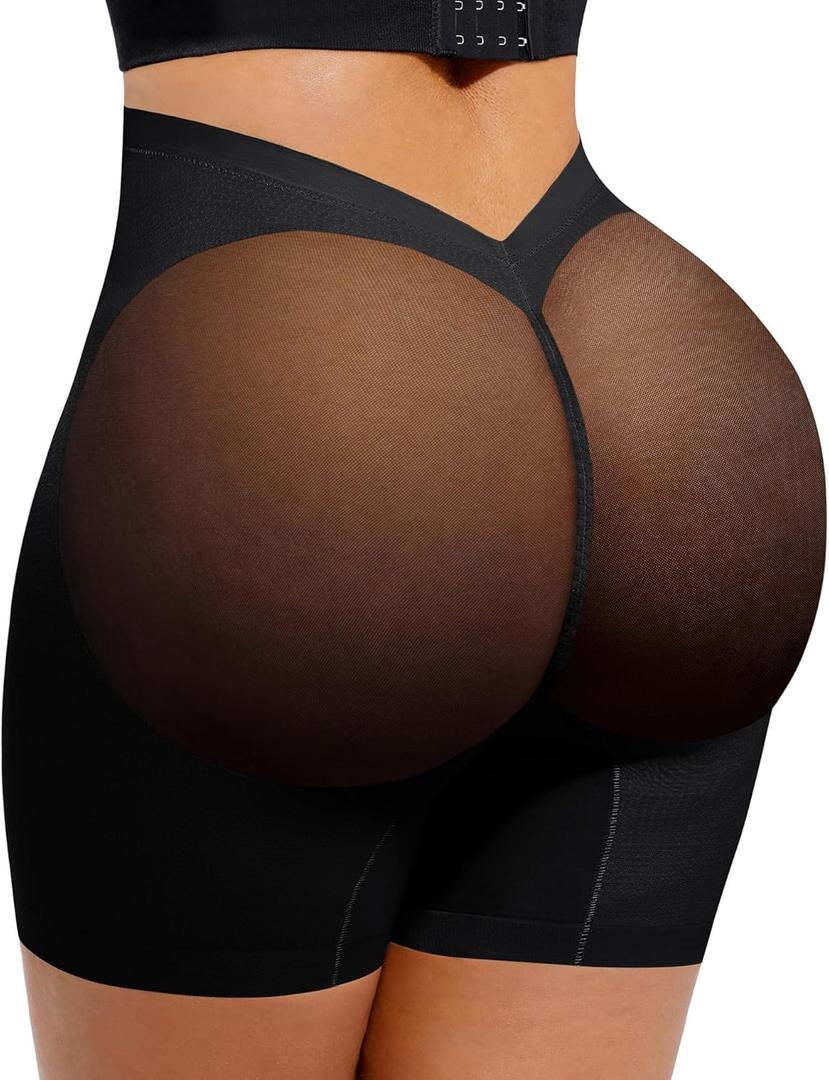Lover-Beauty Low Back Shapewear Shorts for Women Tummy Control Butt Lifting Body Shaper Panties Underwear (X-Large, Black)
