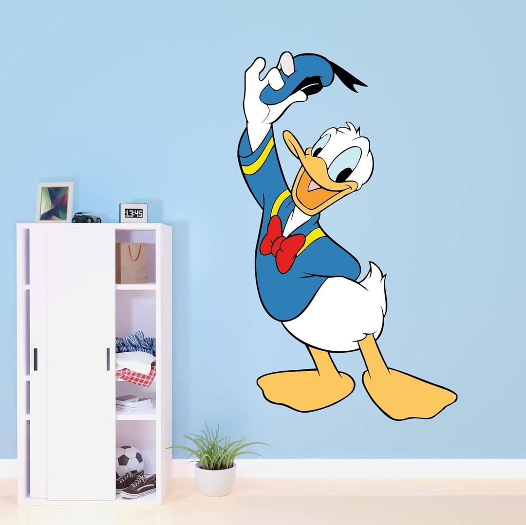Kelly Wall Decals Donald Tips Cap Favorite Duck Design Character Design Child's Bedroom Wall Decoration - Size: 18 Inches X 30 Inches