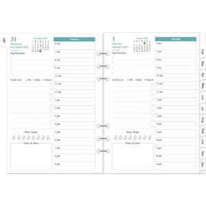 2026 Planner Refills for A5 Binder - One Page Per Day Daily  Monthly Planner, January 2026-December 2026, Prioritized, To-Do List, Notes, Appointment Schedule, 6-Hole Punched, 5.8" x 8.3"