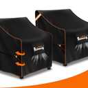 Rimwig Patio Chair Covers 2 Pack, Waterproof Outdoor Furniture Covers, Heavy Duty Wicker Swivel Chair Covers for Garden Lawn 30" W x 30" D x 36" H